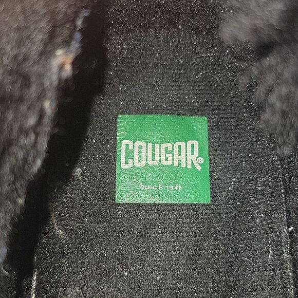 Cougar Shearling Vera Waterproof Platform Chelsea Black Suede Women's Boots - Picture 14 of 15